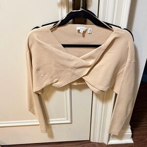 ALC Beige Cropped Sweater Shrug